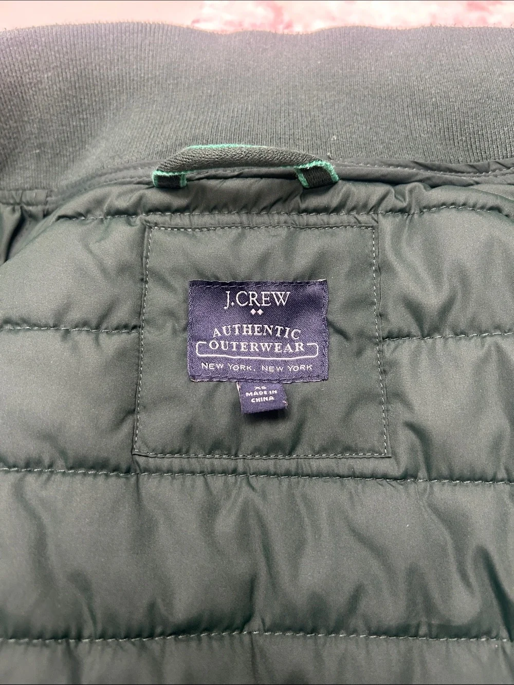 J. Crew Quilted Green Puffer Vest